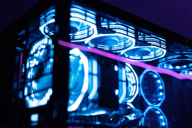 istock Professional gaming PC with a headset in the computer club for gamers. 2172004127