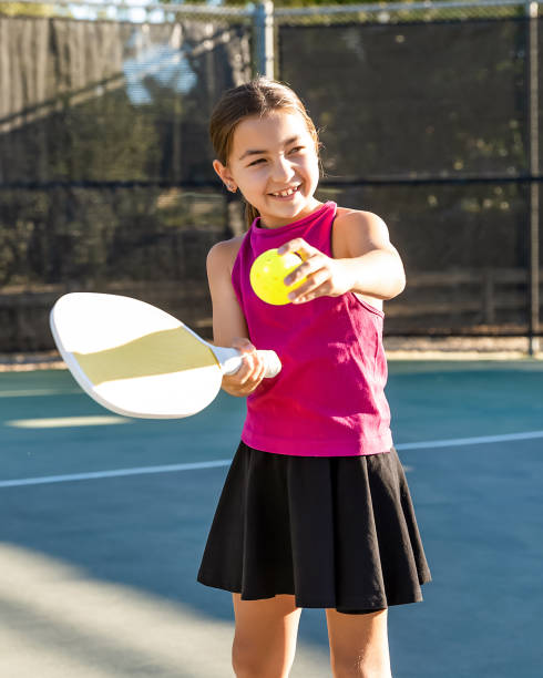 istock Young girl playing pickleball 2172005670