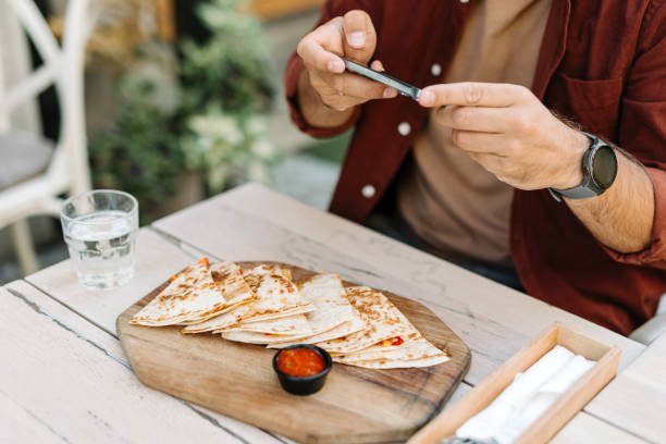 istock Capturing quesadilla photo in a nice outdoor cafe. 2172005830