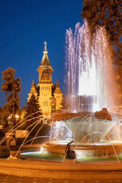 The Romanian Orthodox Cathedral, also known as the Metropolitan Cathedral, in Timișoara