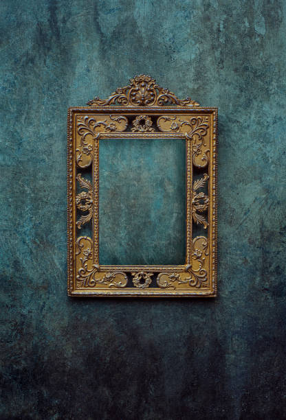 istock Metal frame mockup on an old wall 2172026187
