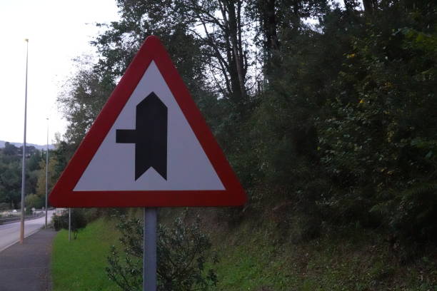 istock Road Junction Warning Sign in Countryside 2172029722