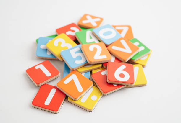 istock Number wood block cubes for learning Mathematic, education math concept. 2172030006