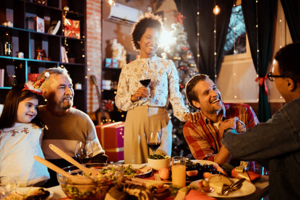 istock Happy family celebrates Christmas 2172030887