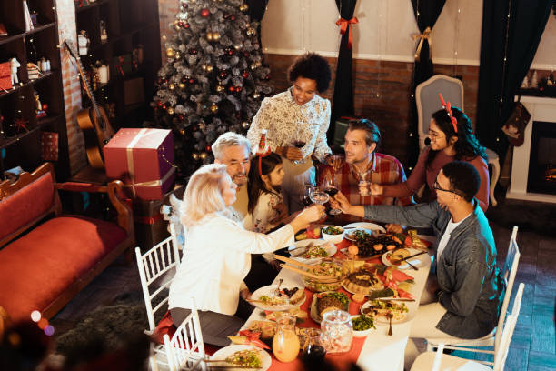 istock Happy family celebrates Christmas 2172030897