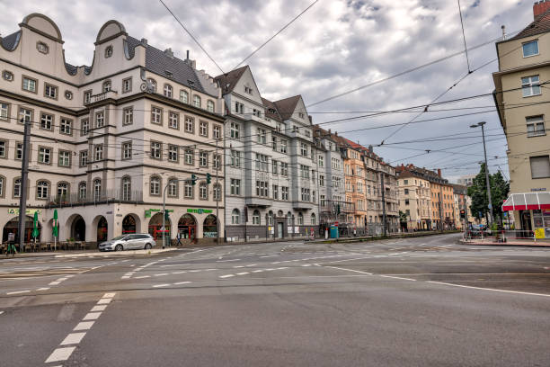 Koln, Germany - July 31, 2024: Classic buildings in Cologne, Germany