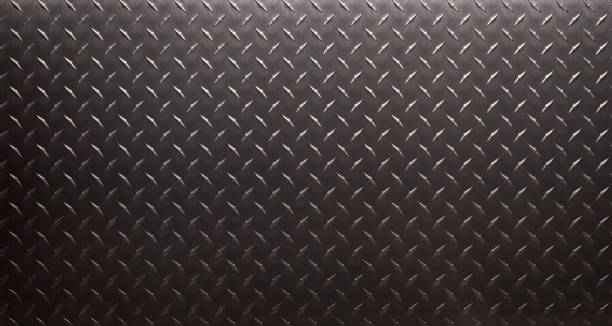 istock dark metal texture with a pattern, steel background. black iron plate. 2172039001