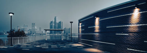 Detroit, Michigan - Skyline at Dawn