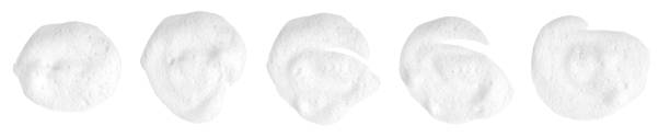 istock Set of liquid soap bubbles cut out on white background for decoration 2172043284