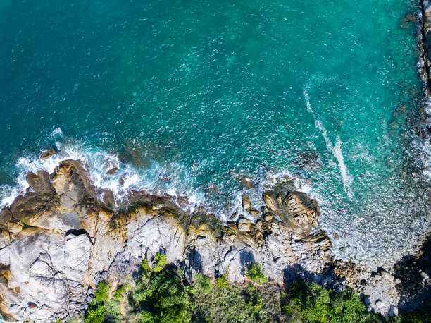 istock Top view seashore cliff at phuket island Thailand 2172048065