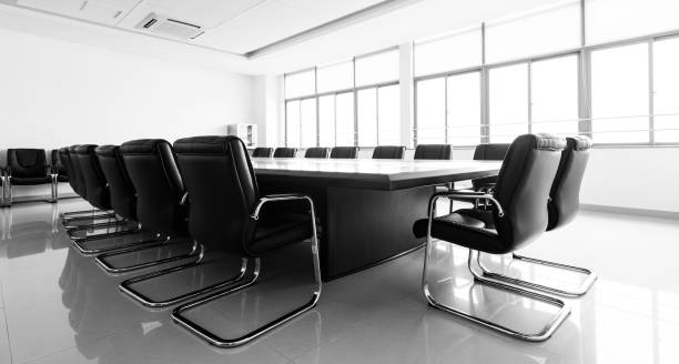 istock Conference table and chairs in modern meeting room 2172051001