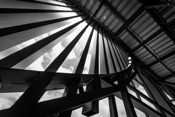 istock A structure featuring wooden slats on construction site contributing to its architectural style 2172053791