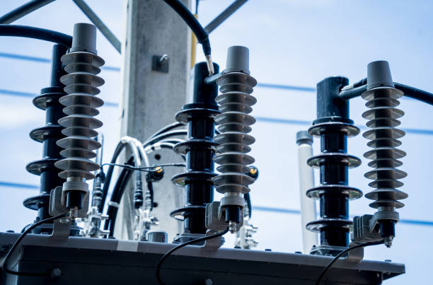istock Various electrical equipment is set against a bright blue sky 2172054120