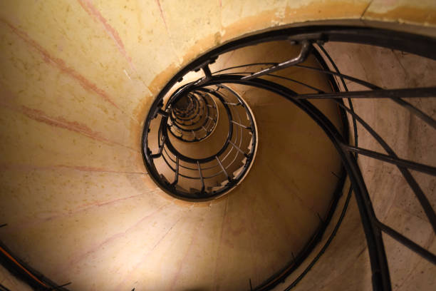 Spiral staircase in tower