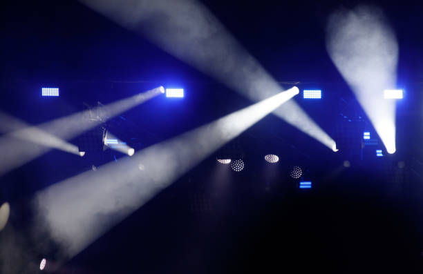 istock Blue light at a concert. Abstract background 2172060540