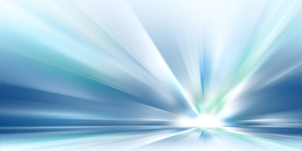 istock Abstract futuristic background with glowing blue light effect. High speed. Hi-tech. Abstract technology background concept 2172060669