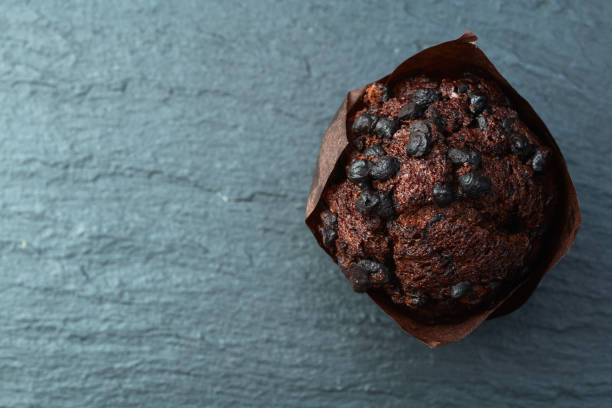 istock Sweet Baked chocolate muffins ( cupcake )  . Top view 2172067739
