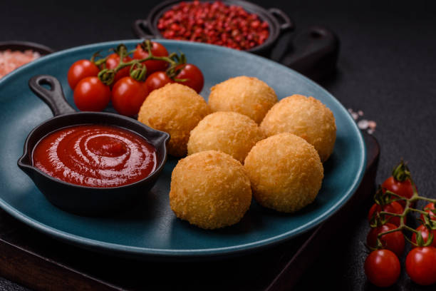 istock Fast food cheese balls breaded with salt and spices 2172072791