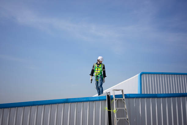 istock Blue collar worker is inspecting solar panel at rooftop of factory. 2172080067