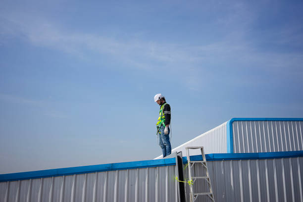 istock Blue collar worker is inspecting solar panel at rooftop of factory. 2172080070
