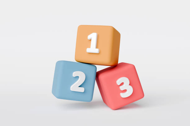 istock Illustration block with number 123 on white background. 2172086698