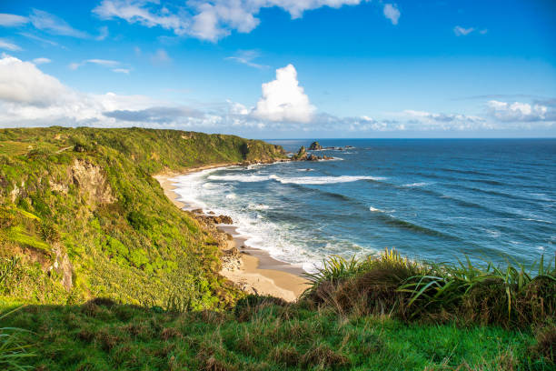 istock Rugged beach and costal scene on the cliffside walk by the ocean 2172091347