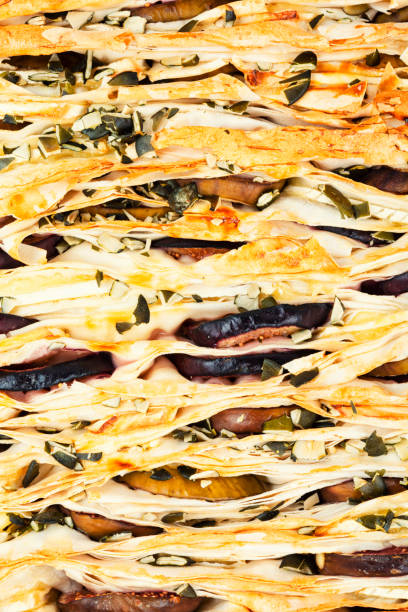 Summer filo pastry fruit dessert with figs.