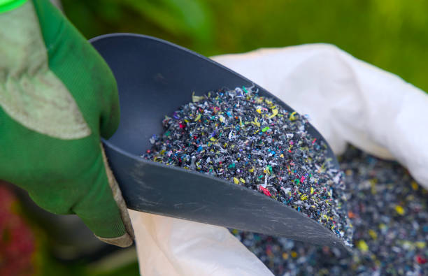 istock Plastic granulate in a plastic waste recycling plant 2172094214