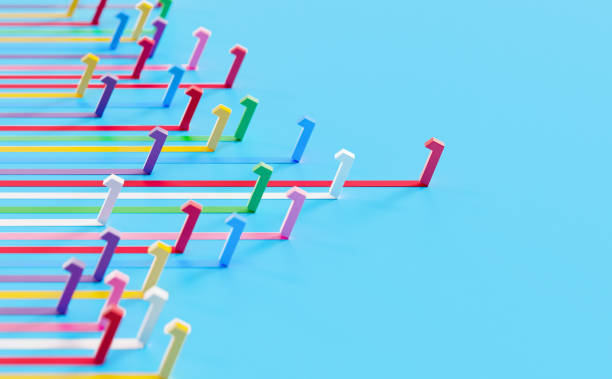 istock Colorful Number Ones On Blue Background - Leadership And Competition Concept 2172108394
