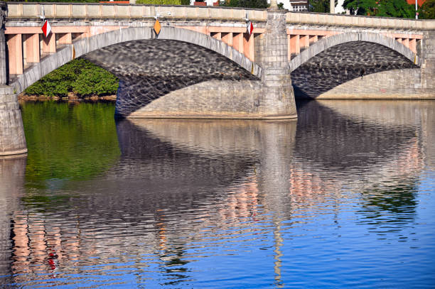 istock Manes bridge on Vltava river reflection in water,Prague,Czech republic 2172119163