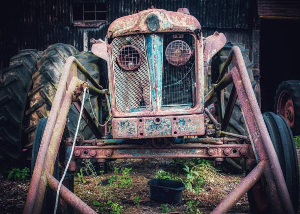 istock Rusty Tractor in Abandoned Farmyard 2172122277