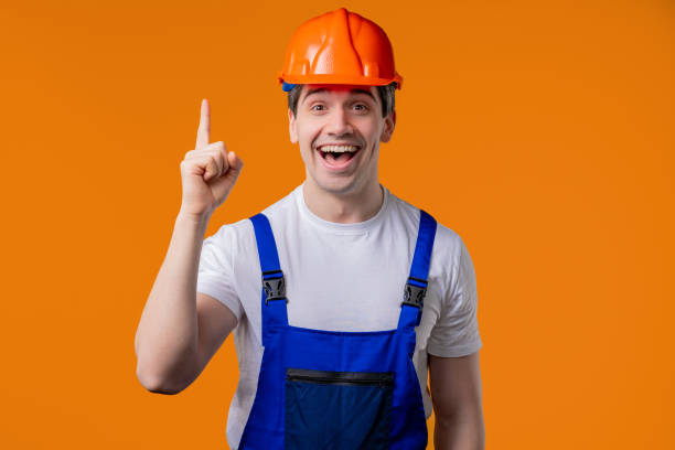 istock Genius Idea. Resourceful 30S Aged handyman worker or builder man, eureka moment 2172124229
