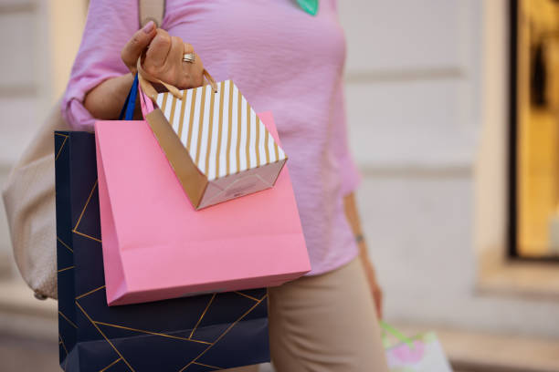 istock Shopping Bags Walking Around the City 2172129095
