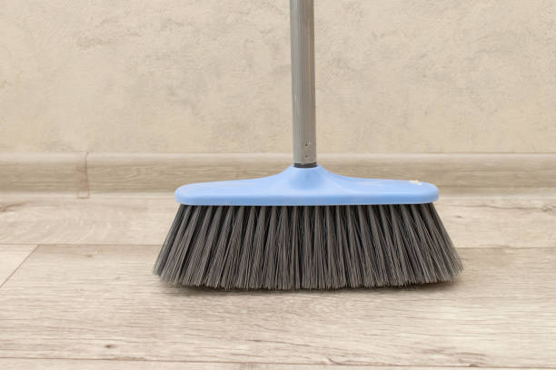 istock Bllue new Cleaning plastic mop on floor 2172137808