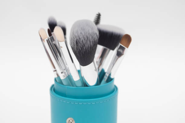 Set of essential professional make up brushes