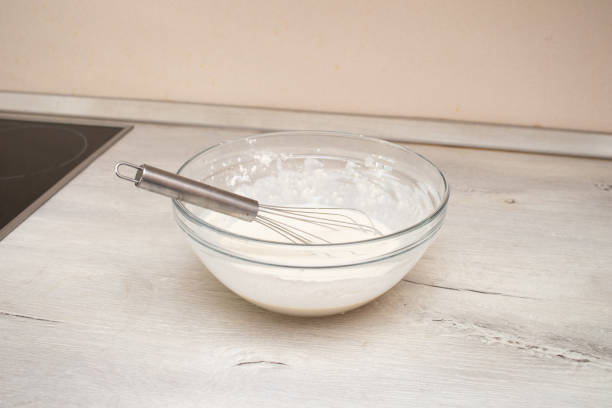 istock Preparation of dough for home pancakes. Step 4 2172140714