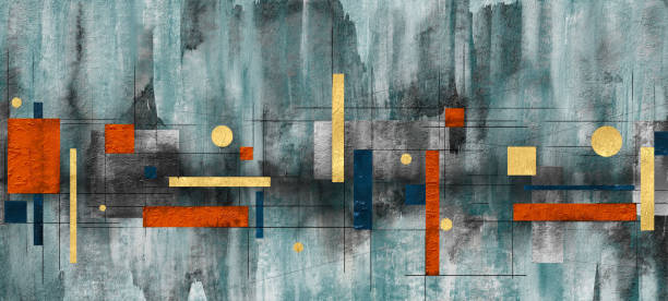 istock Modern impressionism technique. Wall poster print template. Abstract painting art. Hand drawn by dry brush of paint background texture. Oil painting style. Artistic pattern for web or graphic design. 2172141351