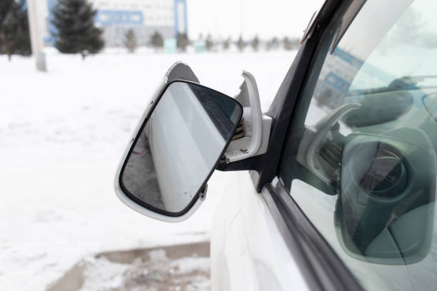 istock Car accident broken car rearview mirror 2172145010
