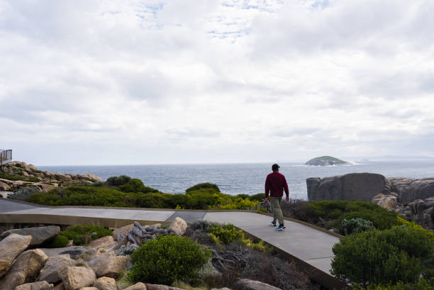 Man looking out to sea