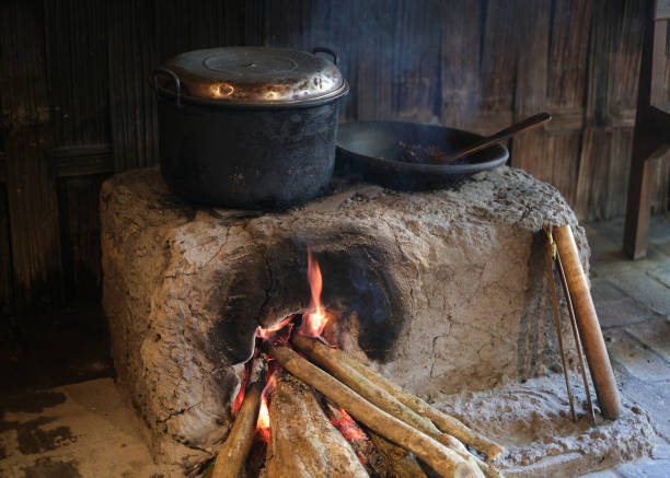 istock Traditional Outdoor Cooking on a Rustic Clay Stove 2172151562
