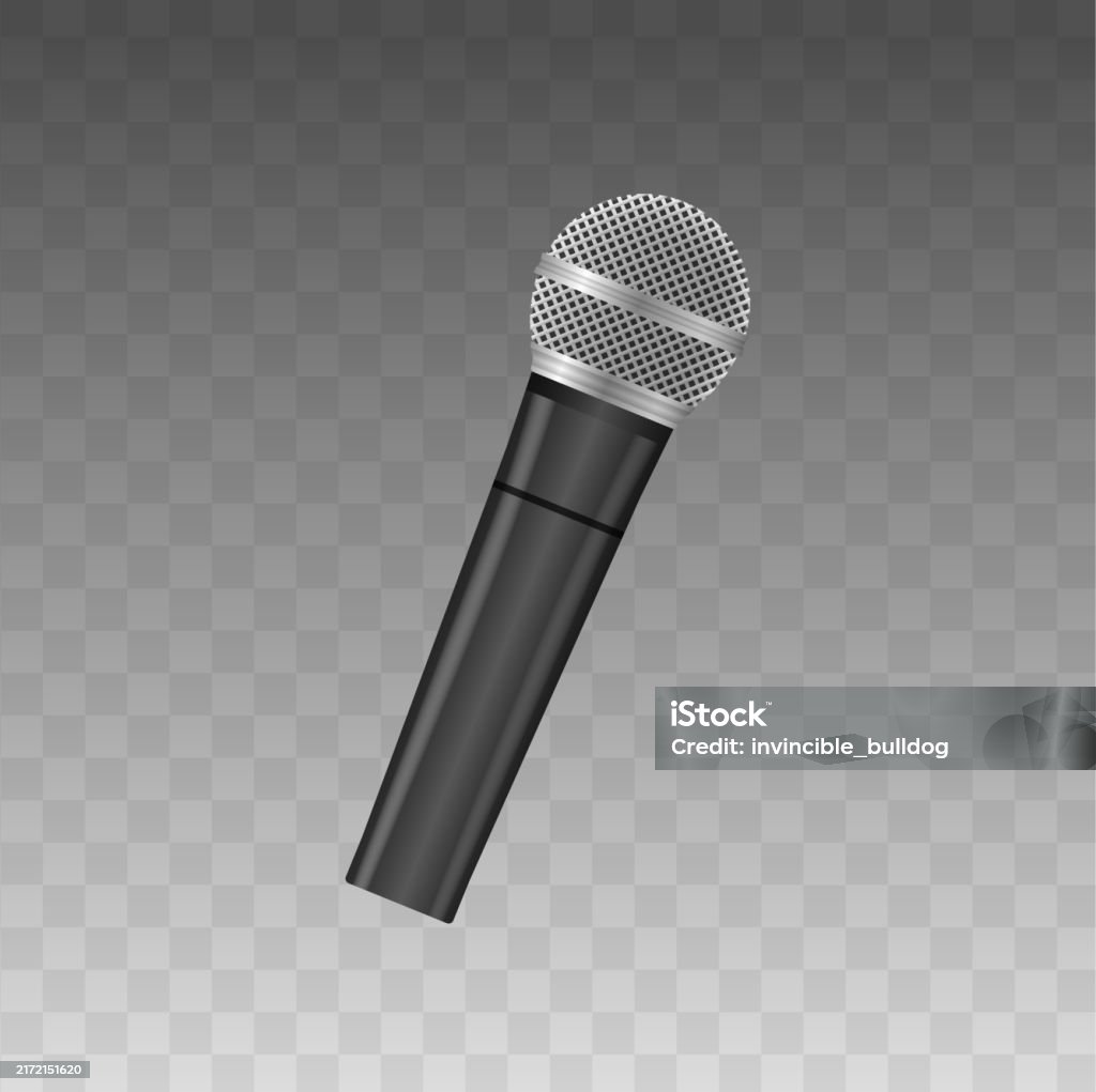 Microphone Bitmap Classic Microphone Isolated On Transparent Background Realistic 3d ...