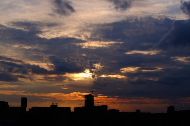 Beautiful Sunset in the City of Katowice