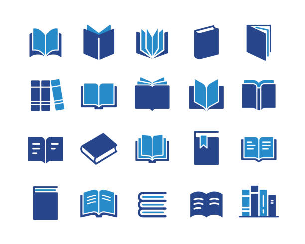 ilustrações de stock, clip art, desenhos animados e ícones de books icons - classic graphic series - livros
