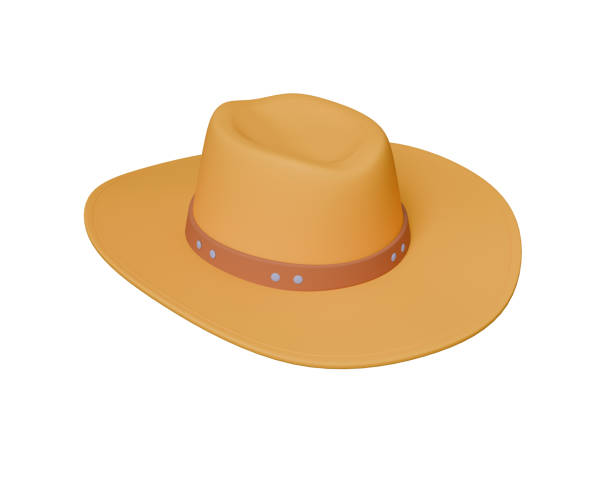 istock 3d cowboy hat icon. Simple cartoon hat illustration. 3d rendering 2172160261
