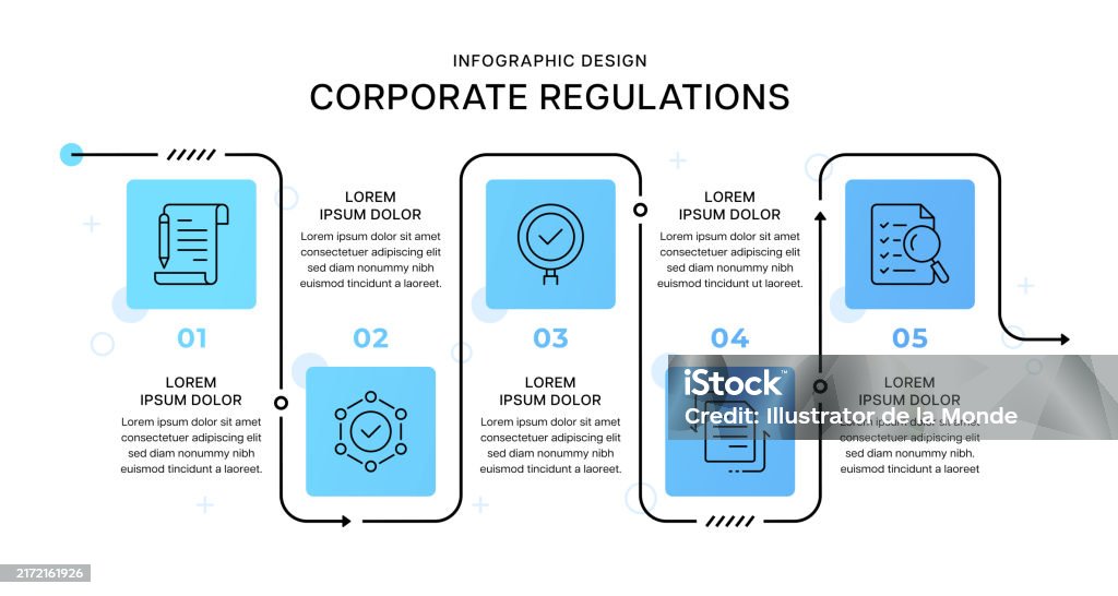 Making Regulations Corporate Regulations Infographic Design Stock Illustration - Download ...