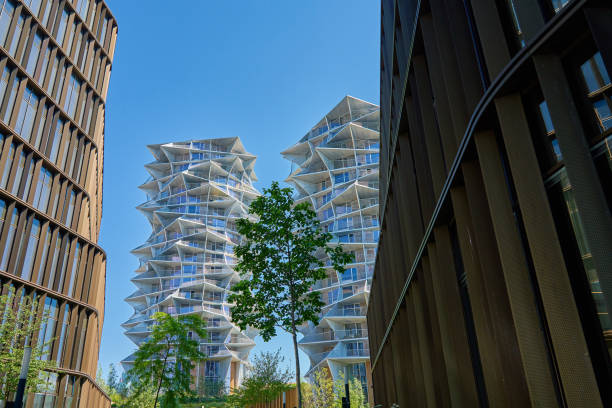istock Modern city architecture with eco friendly buildings 2172172022