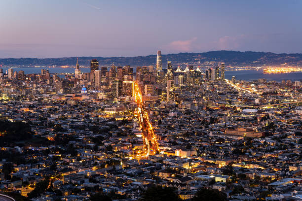 istock City lights at blue hour 2172185591
