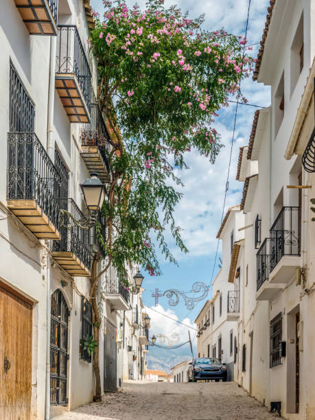 istock Narrow street in Altea, Spain 2172197486
