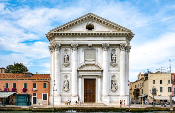 Venice, Italy, 18th of August 2024, Cityscape of Venice with Chiesa dei Gesuati ( Chiesa di Santa Maria del Rosario),