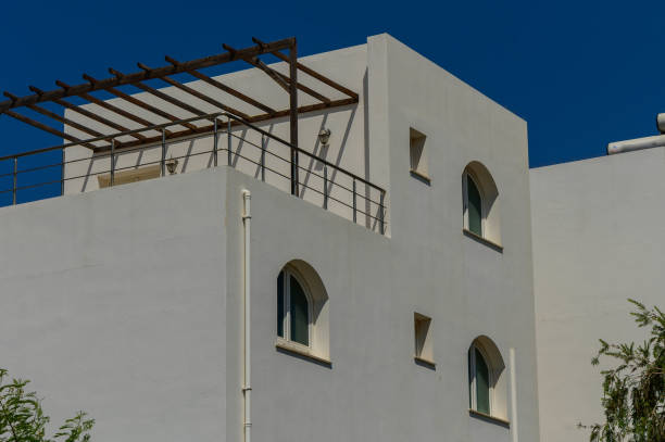 residential complex with white villas on the Mediterranean in Cyprus